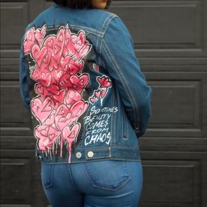 Hand painted Denim Jacket
